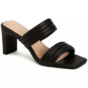 👡HOST PICK👡ALFANI Women's Stantonn Quilted Slide Step Flex Black Sandals 8.5